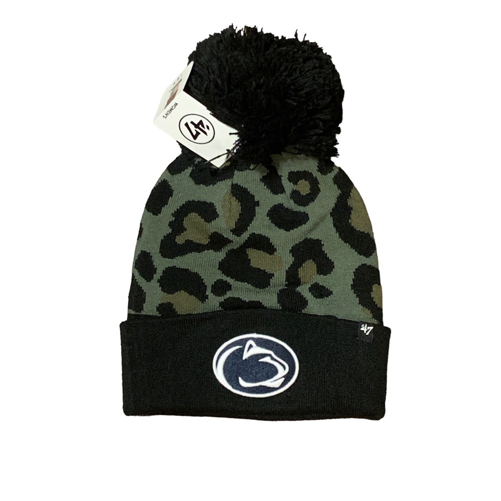 Penn State Nittany Lions '47 Brand Green Camo Women's Cheer Knit Hat Beanie OSFM